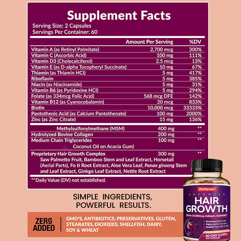 Gratuito Vitaminas para o Crescimento do Cabelo para Mulheres Recrescer mais forte Cabelo saudável Pele e unhas