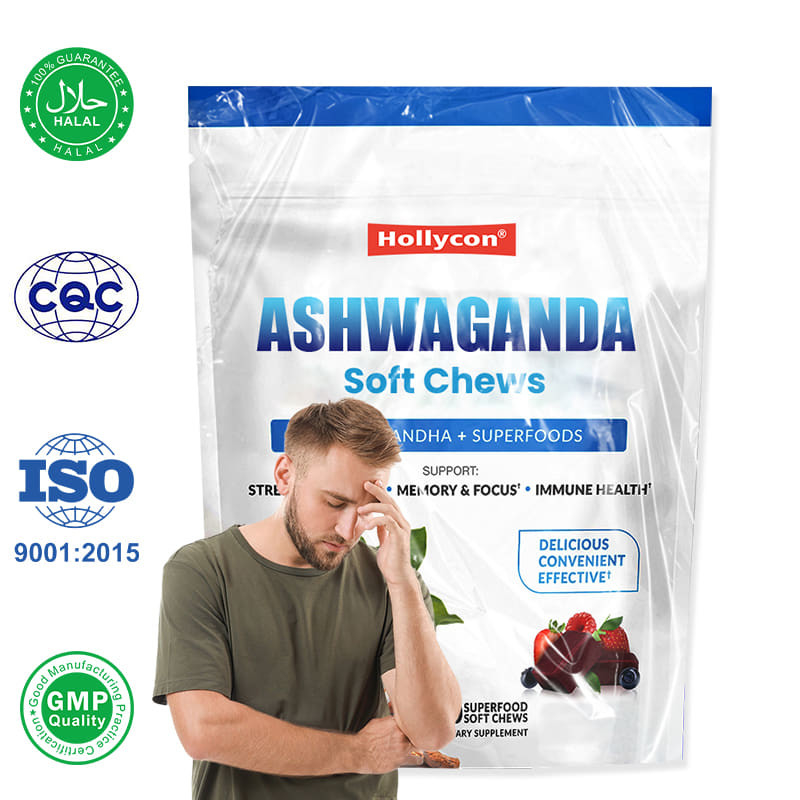 Grátis Ashwaganda Maçãs Macias para Aliviar o Estresse Memória Foco e Saúde Imune