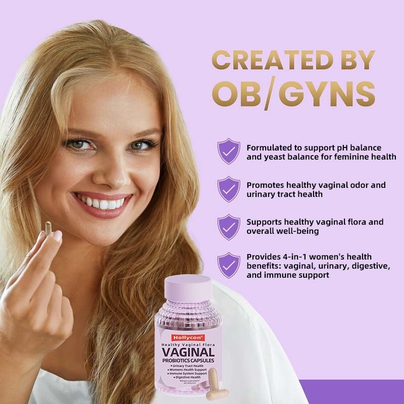 As cápsulas de probióticos vaginais para mulheres promovem o equilíbrio do pH e um odor vaginal saudável.
