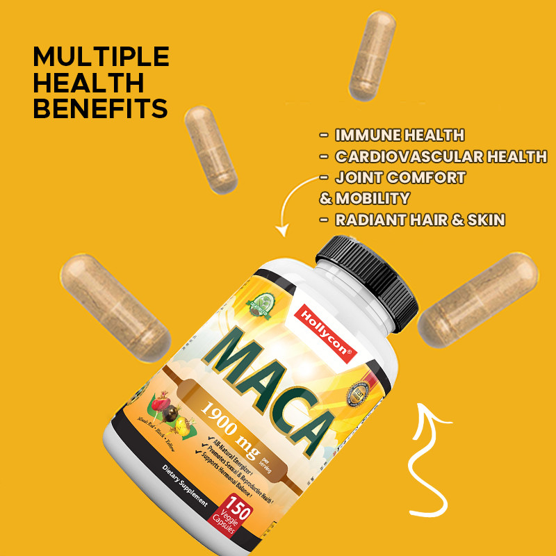 Maca Root Capsules Mistura Orgânica de Maca Root Para Apoio ao Humor Maca Capsules