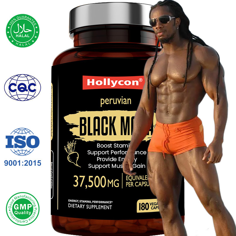 Capsulas de raiz de maca OEM Mistura orgânica de raiz de maca para suporte ao humor Capsulas de maca