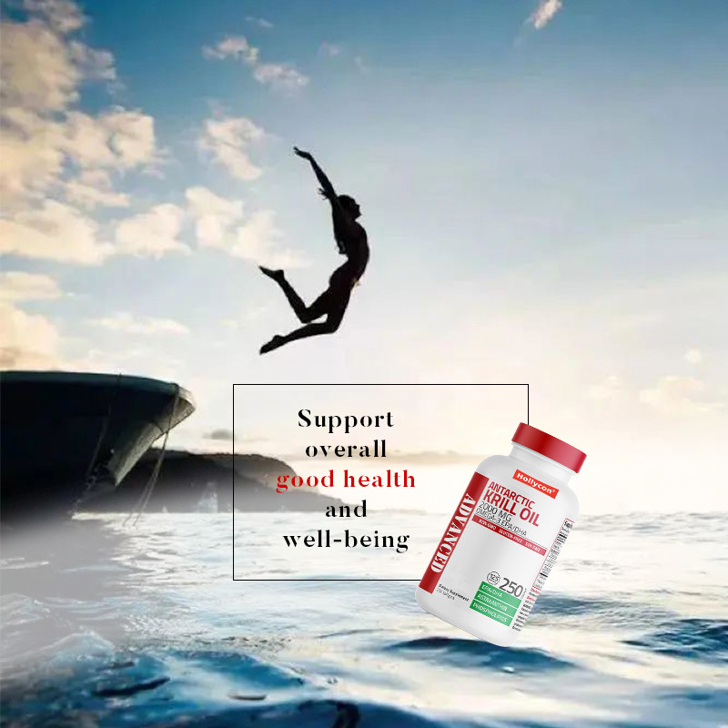Óleo de Krill Antártico Para Apoio à Saúde Geral 2000mg Óleo de Krill Antártico Softgels