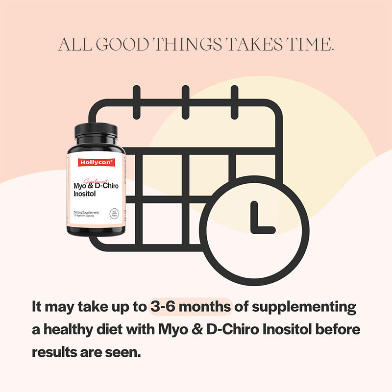 Suplemento de inositol para o equilíbrio hormonal Myo- inositol e D- Chiro cápsulas de inositol