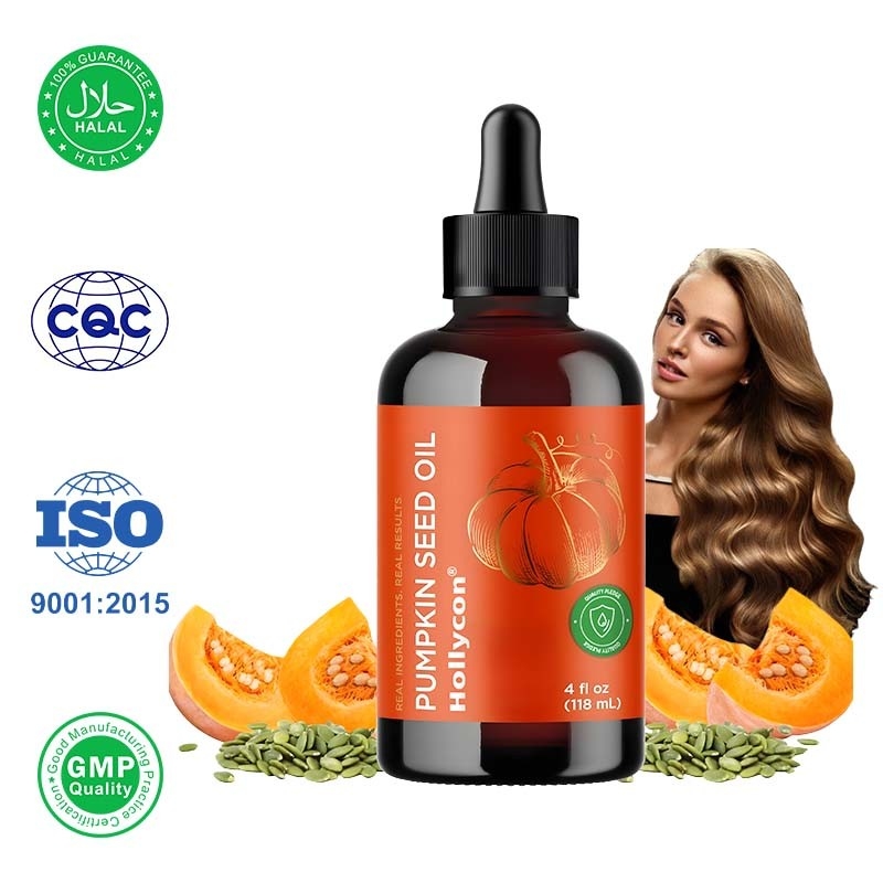 Óleo de semente de abóbora orgânico 100% óleo de semente de abóbora puro para crescimento do cabelo