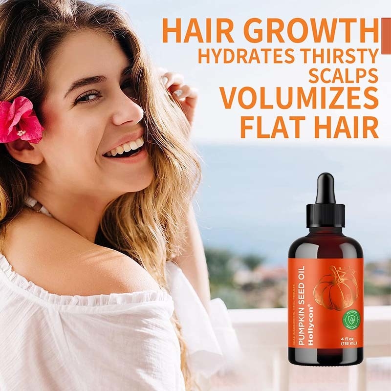 Óleo de semente de abóbora orgânico 100% óleo de semente de abóbora puro para crescimento do cabelo