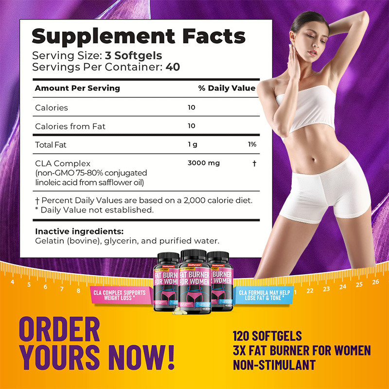 Capsulas de emagrecimento queimador de gordura da barriga para mulheres pílulas de perda de peso queimadores de gordura softgels