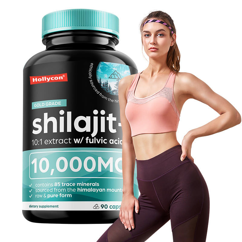 OEM Pure Himalayan Shilajit 10000mg cápsulas orgânicas de Shilajit para suporte imunológico