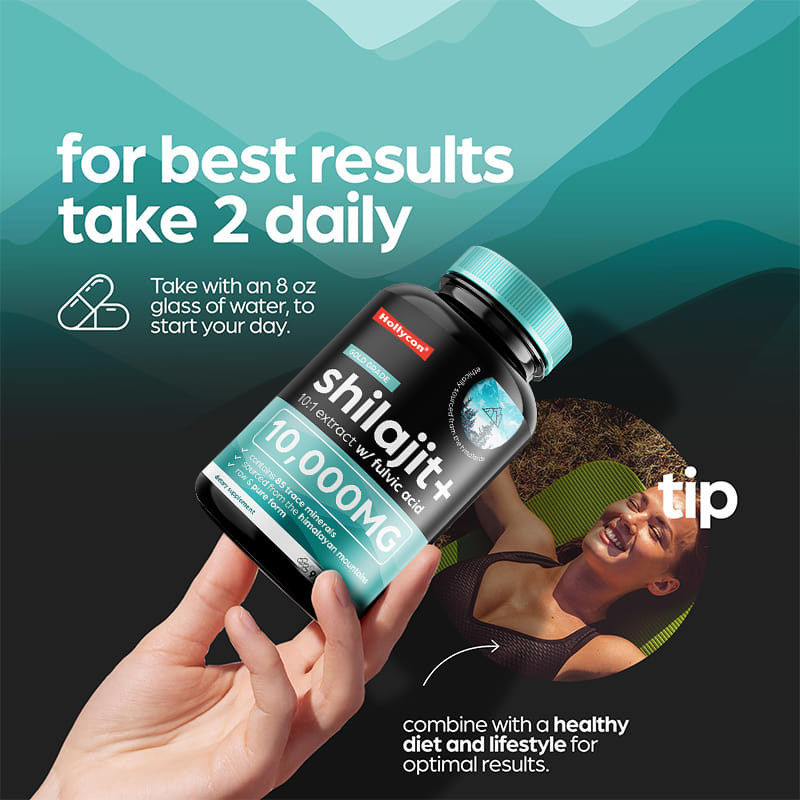 OEM Pure Himalayan Shilajit 10000mg cápsulas orgânicas de Shilajit para suporte imunológico