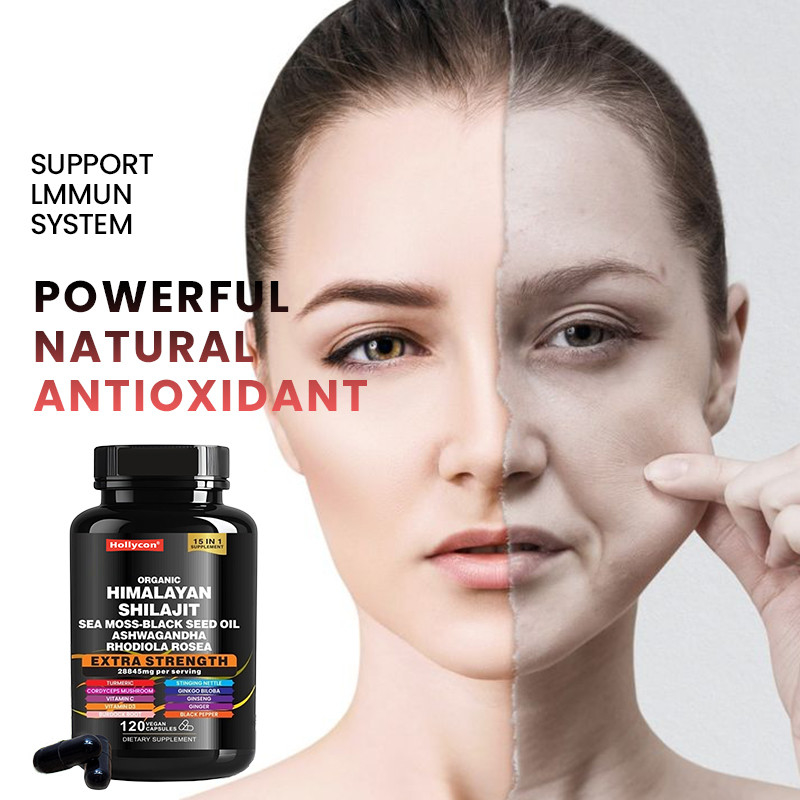 OEM Orgânico Pure Himalayan Shilajit cápsulas para suporte imunológico Shilajit cápsulas
