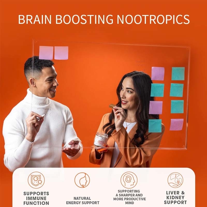 Fábrica Plantas Cordyceps Cogumelos Nootrópicos Apoio Energético Foco Saúde do Cérebro Imunidade Ganoderma Lucidum Cogumelos Maciços Macios