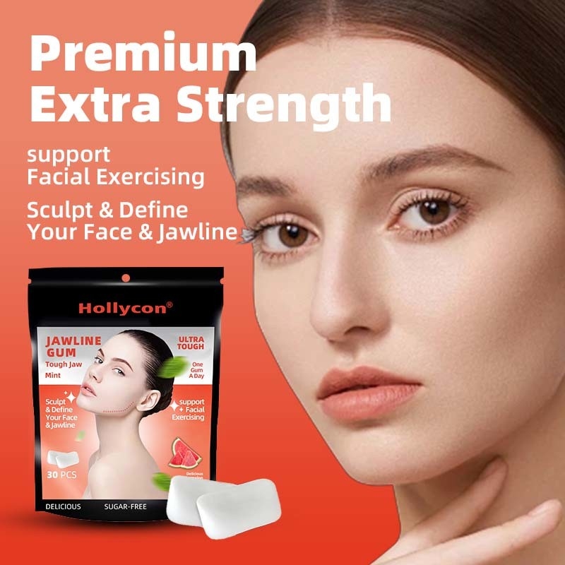 Goma de mastigar de fábrica personalizada sem calorias para a mandíbula Goma de energia sem açúcar para exercícios faciais eficazes