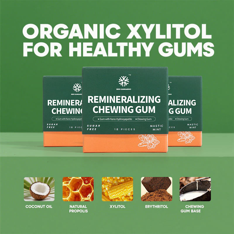 Remineralizante Goma de mascar Aromas de hortelã de incenso artesanais Hidroxiapatita Óleo de coco Carvão ativado Sem açúcar Proteção do esmalte Suporte de cuidados orais