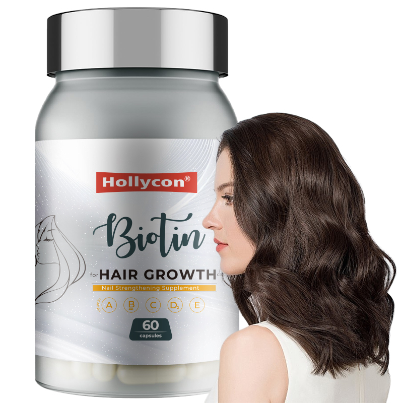 Capsulas de crescimento do cabelo OEM Marca particular Fortalecimento de unhas Suplemento de apoio unhas fortes Cuidados da pele Saúde do cabelo Biotina