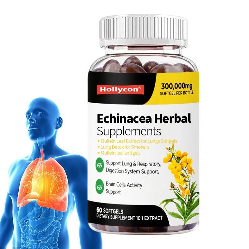 Extracto de folhas de muleta para pulmões Softgels, desintoxicação pulmonar para fumantes, pulmão limpa suporte respiratório pulmonar, suplementos de ervas, vegano, não OGM, suporte imunológico digestivo, 180-contar, 180 dias de suprimento