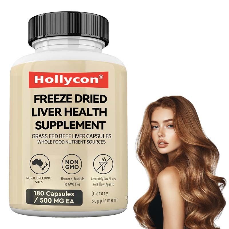 OEM Frio Seco Fígado Suplemento de Saúde Saúde Metabólica Bem-Estar Completo Suporte Inmune de articulações Capsulas de Fígado de Bovina Alimentadas com Erva