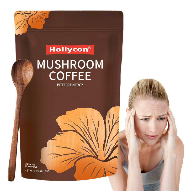 OEM Mushrooms Instant Coffee Better Energy Focus Digestion Immunity Cordyceps Lions Mane Turkey Tail Mushroom Coffee