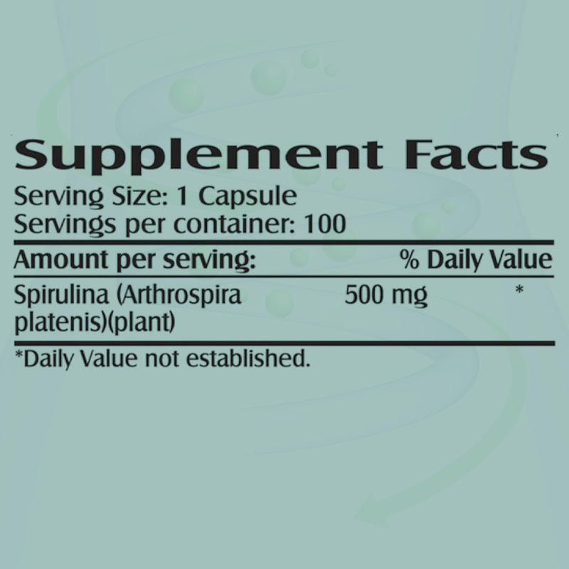 Hot Selling Natural Super Green Capsules Spirulina 500 mg Capsules Superfood Blue-Green Algae Supplement with Antioxidants, Plant-Based Protein & Chlorophyll – Supports Energy, Immunity & Detox