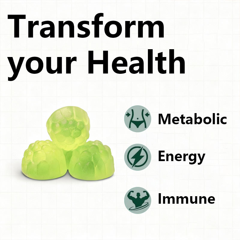 OEM / ODM 61-in-1 Supergreens Daily Gummies for Women and Men, Multivitamin Superfood Gummy with Probiotics for Metabolic, Energy, and Digestive Health, Sugar Free, Green Apple Flavor