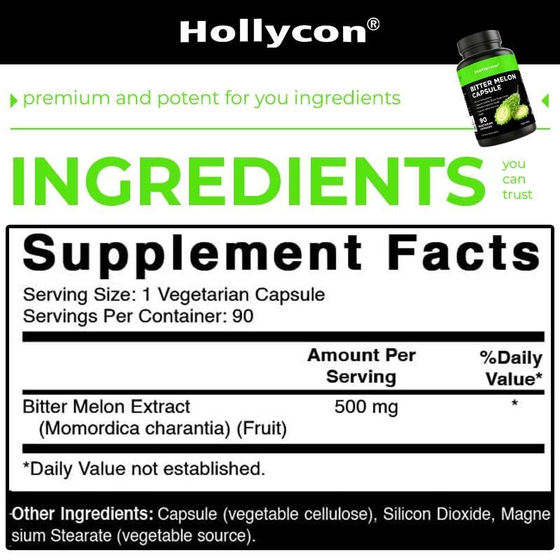 Melão Amargo 500 mg | 90 cápsulas vegetarianas sem glúten, suplemento não OGM, extrato de melão amargo, metabolismo natural da glicose, marca própria da cápsula Momordica Charantia, OEM disponível, preço de fábrica