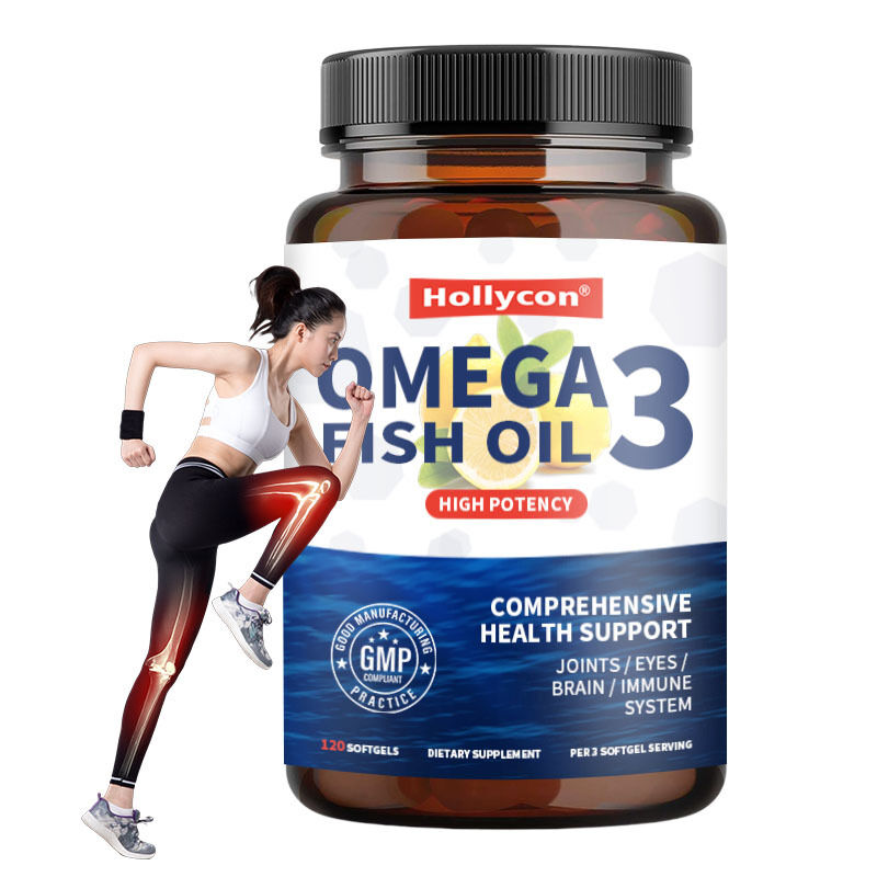 OEM Tripla Força Mais de 2100mg Ácidos Gordos Omega-3 Ácidos Gordos Premium Caçados Selvagens Óleo de Peixe Sem Burp 120 Ct Óleo de Peixe Omega 3