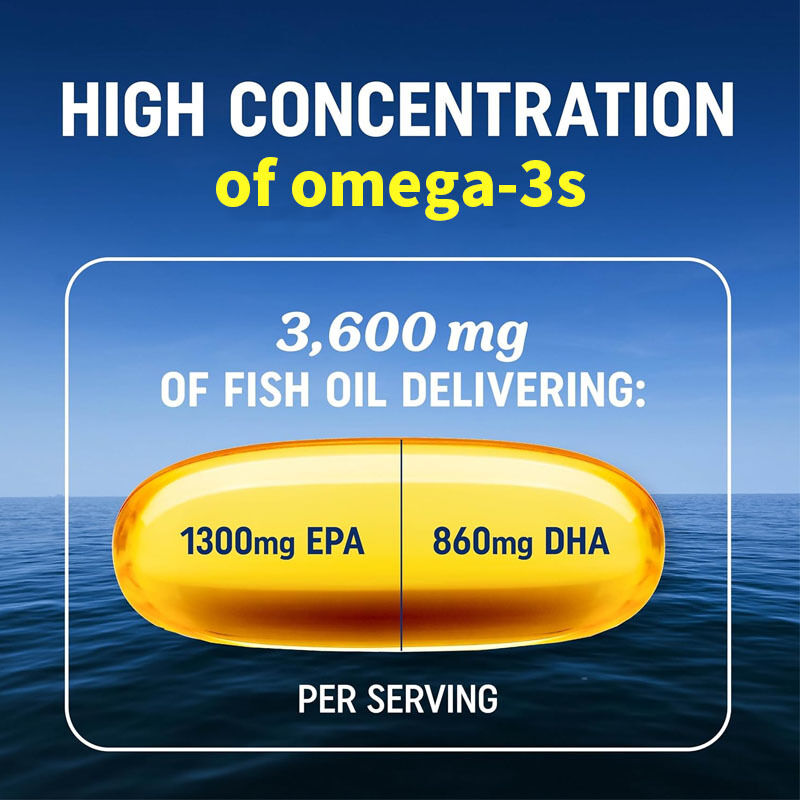 OEM Tripla Força Mais de 2100mg Ácidos Gordos Omega-3 Ácidos Gordos Premium Caçados Selvagens Óleo de Peixe Sem Burp 120 Ct Óleo de Peixe Omega 3