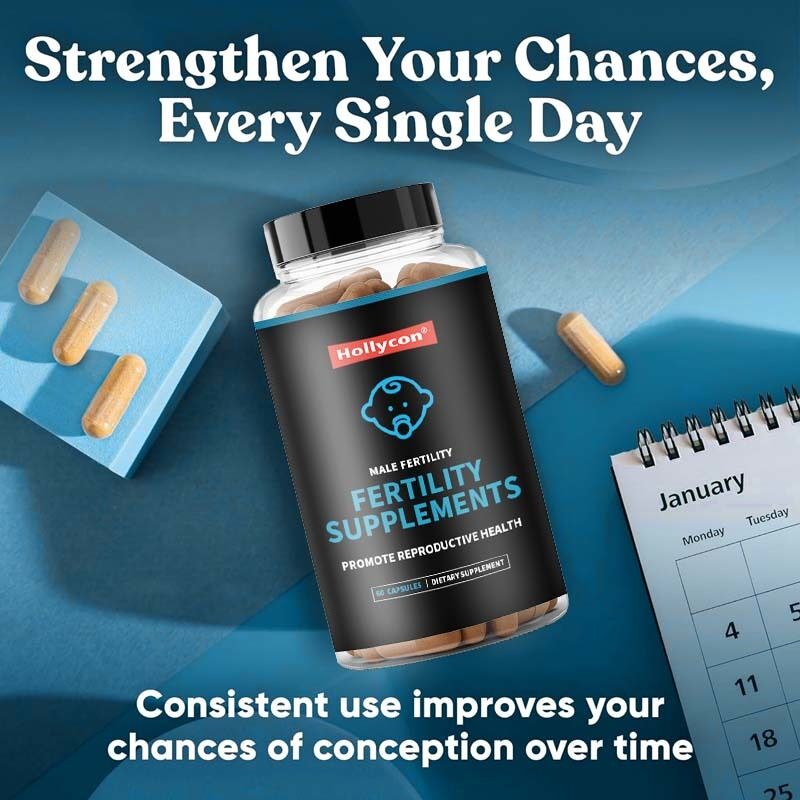 OEM Fortalecedor de fertilidade masculina Prenatal Contagem ótima de espermatozóides Força de mobilidade Ashwagandha Suplementos de fertilidade de magnésio e zinco