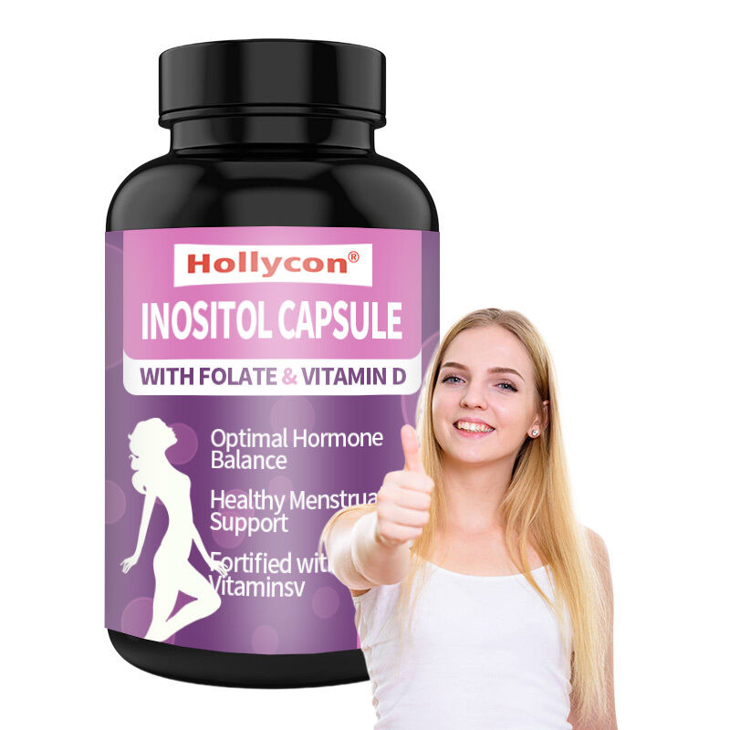 OEM Suplemento Premium de Inositol Inositol Plus Ratio Equilíbrio hormonal saudável e suporte ovariano saudável para mulheres cápsula Inositol