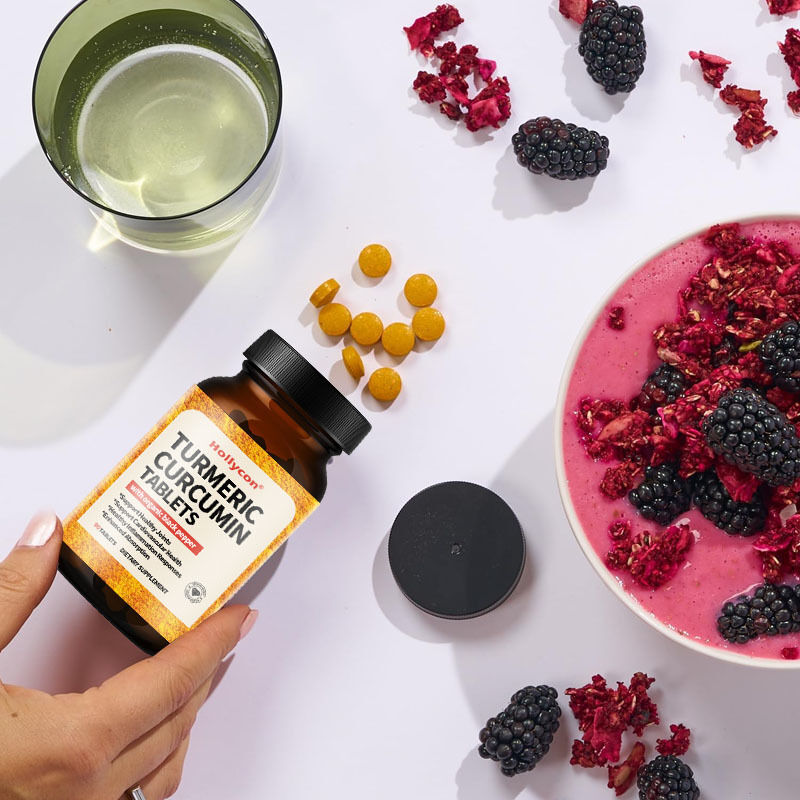 Suplemento de Curcumina de Cúrcuma Orgânica OEM 1350 mg Cada Suporte Natural para as Articulações Pimenta Preta para Absorção Comprimido de Curcumina de Cúrcuma