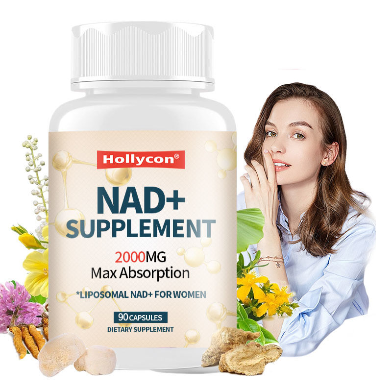 OEM 2000MG NAD+ Liposomal para Mulheres Max Absorção NAD Plus Menopausa Claridade Cognitiva Energia Suplemento NAD +