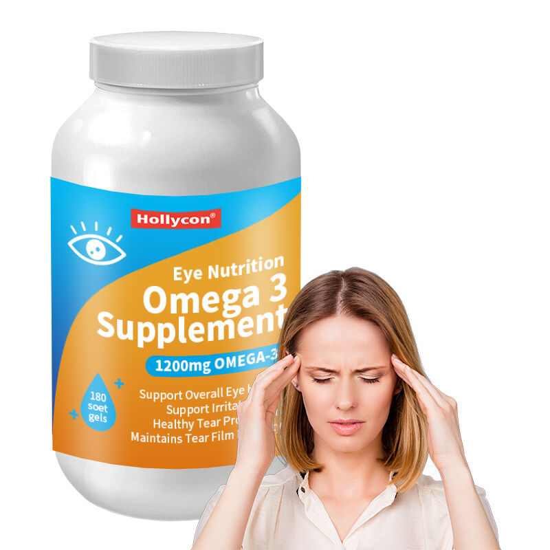 OEM 1200mg Suplemento Omega 3 para Nutrição Ocular Línio Orgânico Triglicerídeos Óleo de Peixe e Vitamina E Omega 3 Softgel