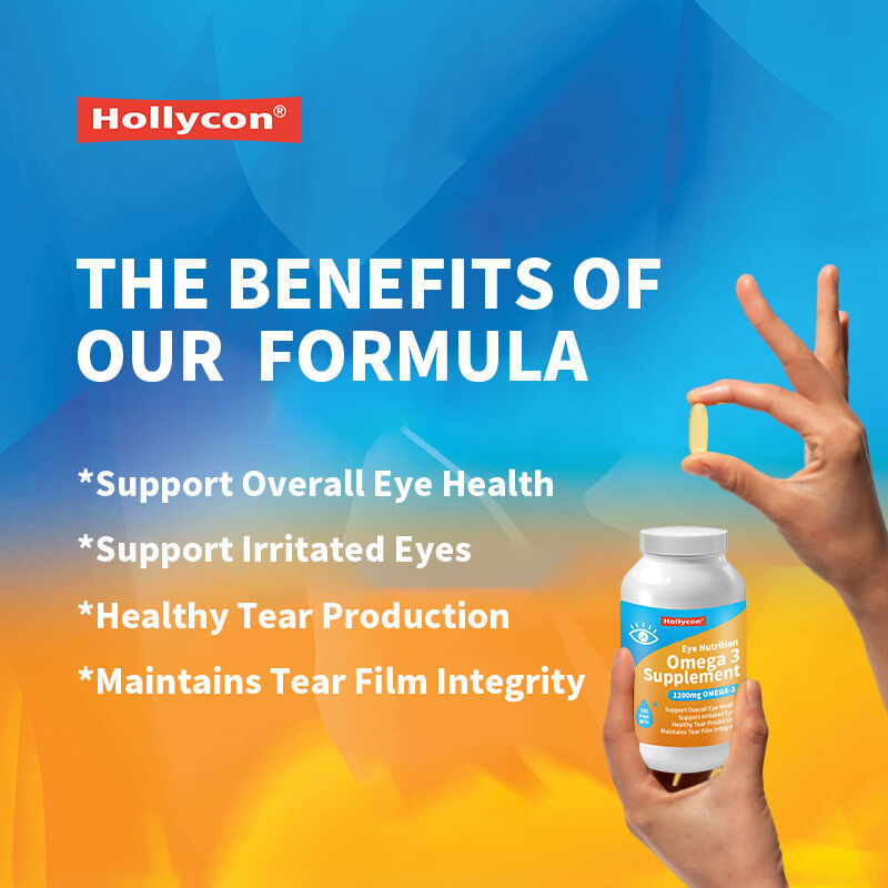 OEM 1200mg Suplemento Omega 3 para Nutrição Ocular Línio Orgânico Triglicerídeos Óleo de Peixe e Vitamina E Omega 3 Softgel