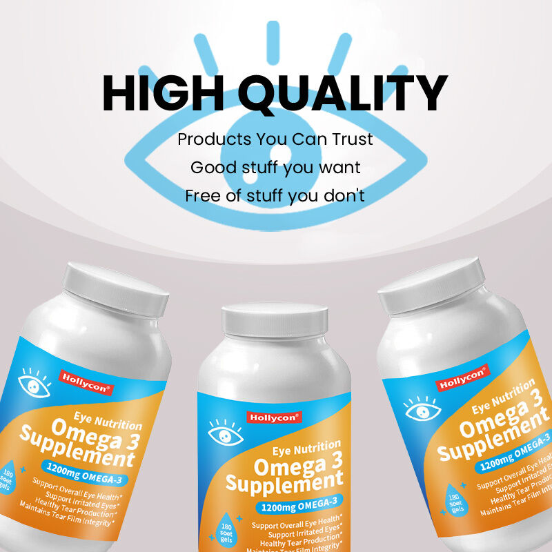 OEM 1200mg Suplemento Omega 3 para Nutrição Ocular Línio Orgânico Triglicerídeos Óleo de Peixe e Vitamina E Omega 3 Softgel