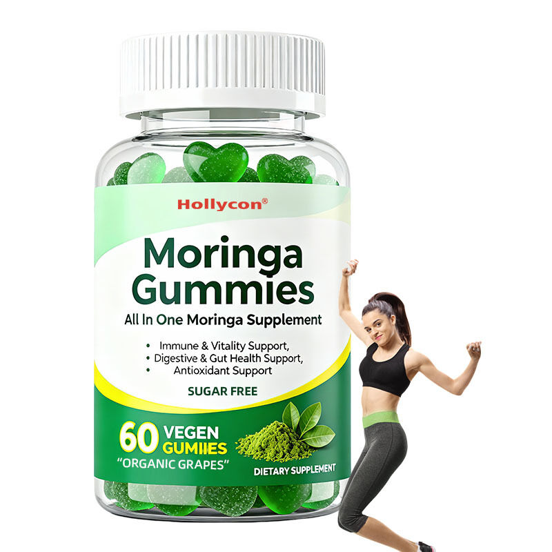 Tudo em Um Suplemento de Moringa para Imunidade e Vitalidade Digestivo e Saúde intestinal Suporte Antioxidante Moringa Gummies