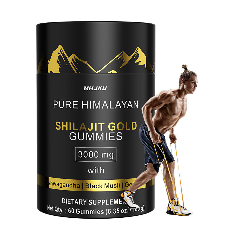 Gomes de Shilajit com Ashwagandha Aumentam a energia Aumentam o treino Melhoram a imunidade Suplemento de Shilajit do Himalaia puro