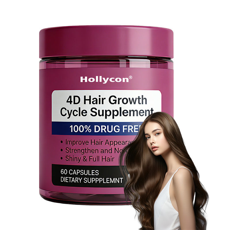 OEM/ODM Manufacturer 4D Hair Growth Cycle Supplement for Women for Full & Strong Shiny & Nourished Hair with Keratin & Biotin