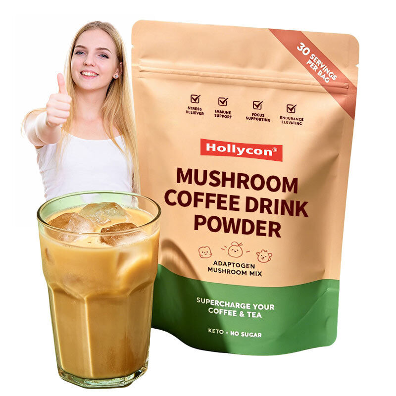 Pó de Café com Cogumelos Instantâneo OEM/ODM Mistura Natural de Bem-Estar Bebida de Manutenção de Vitalidade Diária em Pó
