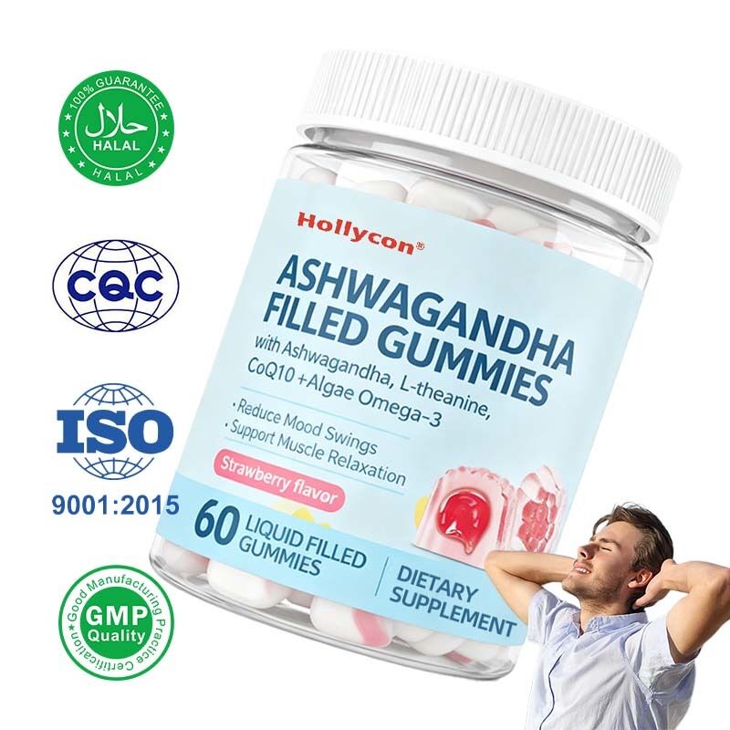 Fabricante Original Suplemento de Bem-Estar Gomas de Vitamina D3 Vegana Ômega 3 CoQ10 Ashwagandha para Adultos Bem-Estar Corporal Diário