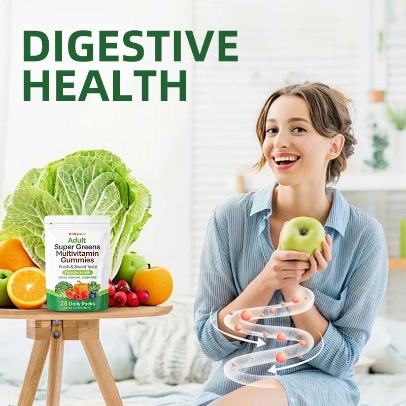 Factory Adult Super Greens Multivitamin Gummies Digestive Health & Immune Support Daily Greens Supplement