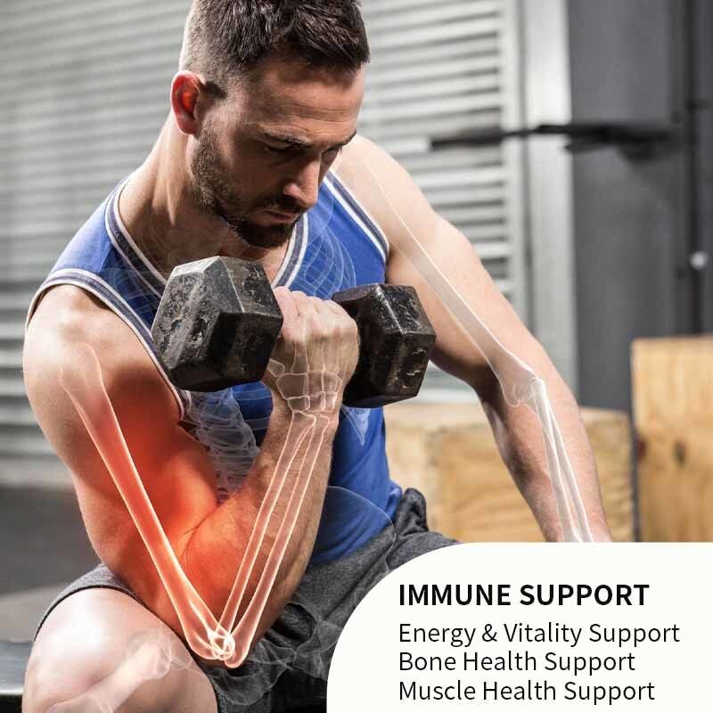 Marca Privada Vitamina D3 K2 cápsulas com Vitamina B6, Zinco e Quercetina Apoia energia, imunidade, saúde muscular para homens e mulheres