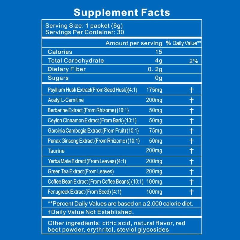 Mistura em pó de mistura de nutrientes vegetais balanceados com fórmula instantânea conveniente em sachês individuais portáteis