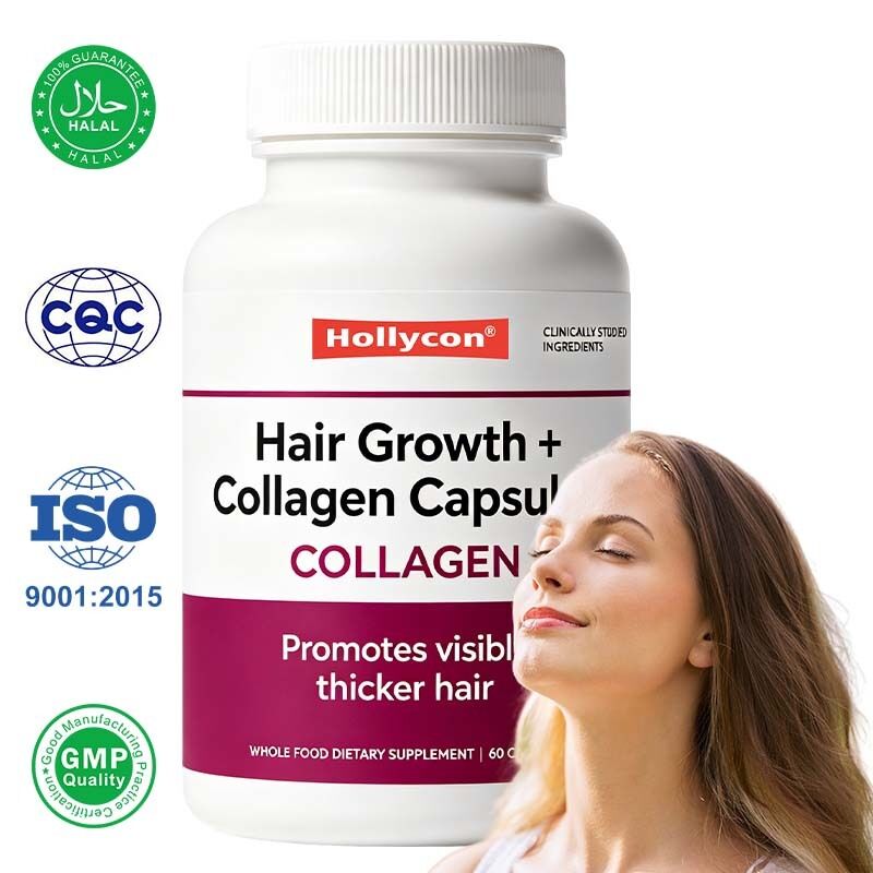 Fórmula composta de colágeno cápsulas de bem-estar capilar com nutrientes suaves para o cabelo e cuidados com a pele