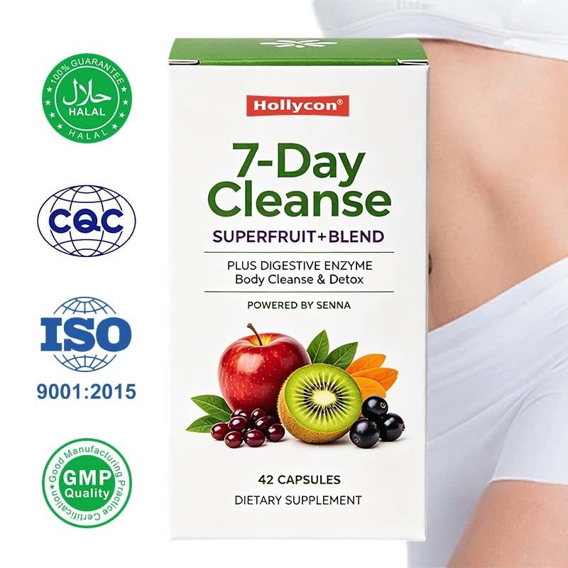 Pílulas de bem-estar digestivo de ervas de 7 dias com folha de Senna para nutrição intestinal leve e especificação de embalagem semanal padrão