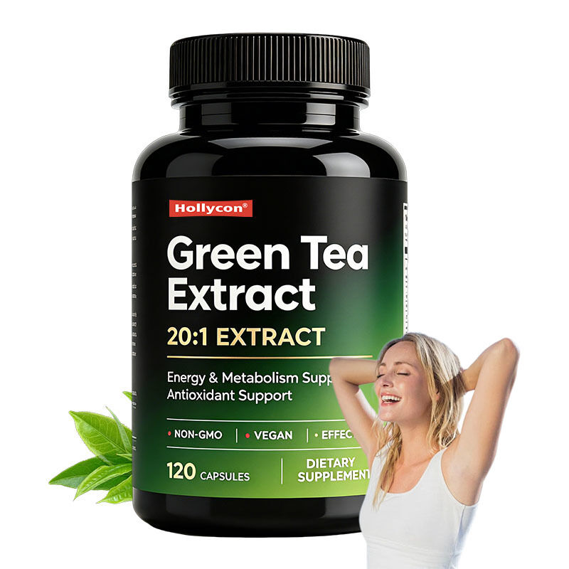 Capsulas de extrato de chá verde e grão de café verde personalizáveis com fórmula botânica dupla e antioxidantes naturais