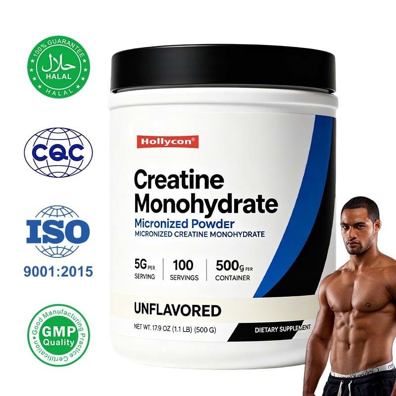 Pó micronizado de monohidrato de creatina de alta pureza para fornecimento diário de nutrientes fitness com textura de fácil dissolução