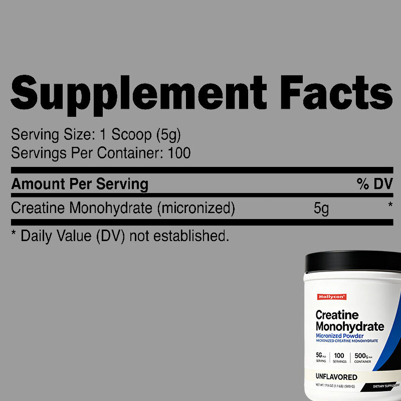 Pó micronizado de monohidrato de creatina de alta pureza para fornecimento diário de nutrientes fitness com textura de fácil dissolução