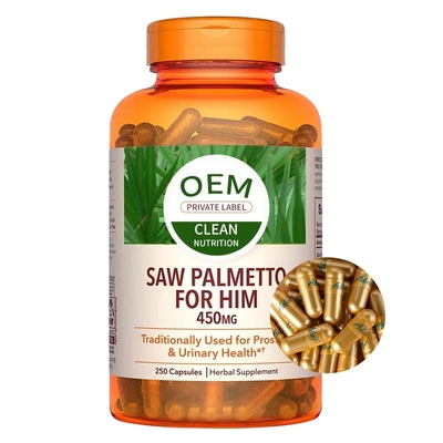 O realce masculino do Palmetto de serra suplementa cápsulas da próstata 250