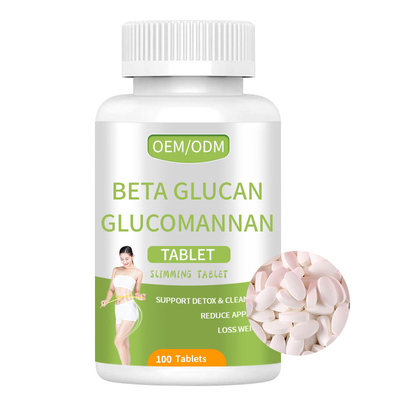 Tabuleta magro feita sob encomenda de Beta Glucan Clucomannan Tablets Body