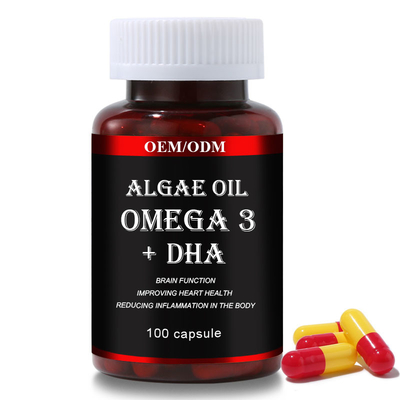 A ômega de DHA 3 algas das cápsulas do vegetariano de Softgels lubrifica o suplemento