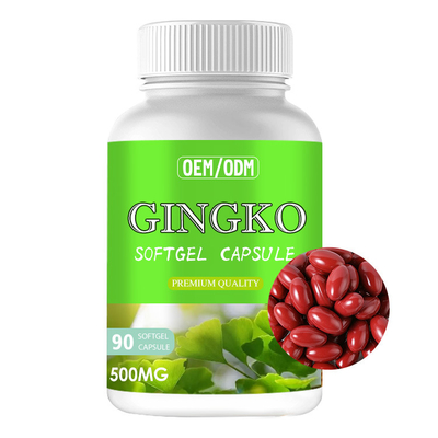 A memória reforça suplementos à cápsula de Biloba Softgel da nogueira-do-Japão para o impulsionador do cérebro