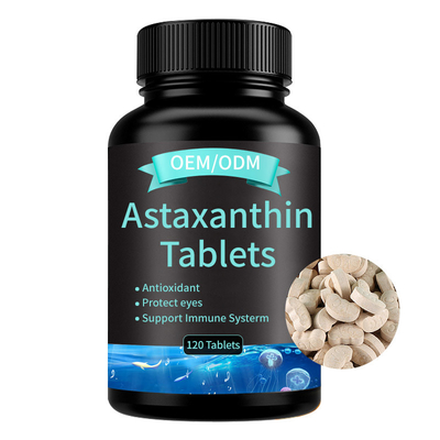 As tabuletas antioxidantes do Astaxanthin suplementam a marca própria do OEM